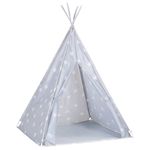 Jucarii, Copii si Bebe - Jucarii si jocuri - Jucarii de exterior - Spatii de joaca si accesorii - Cort de copii teepee cu geanta, gri, 115x115x160 cm, poliester - Infinity.ro