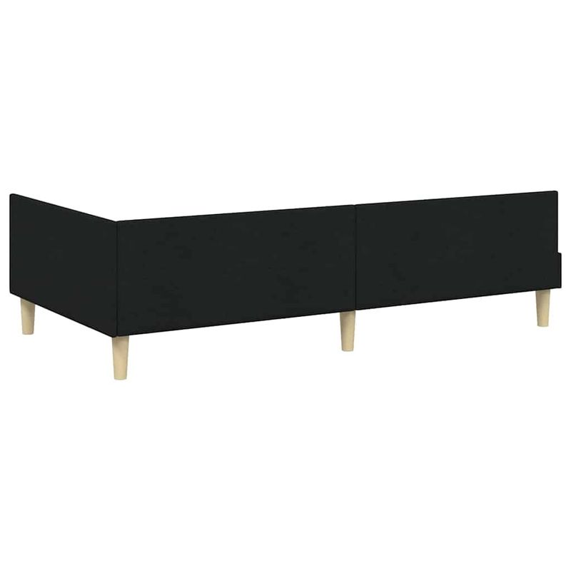 Casa si Gradina - Mobilier - Paturi si accesorii - Paturi - Cadru de pat coltar Altele cu headboard Negru 90 x 200 cm - Infinity.ro