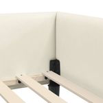 Casa si Gradina - Mobilier - Paturi si accesorii - Paturi - Cadru de pat coltar Crem 80 x 200 cm Catifea si lemn laminat - Infinity.ro