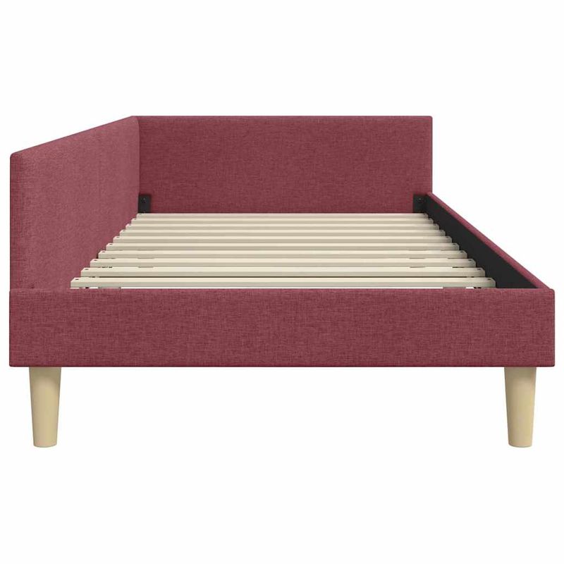 Casa si Gradina - Mobilier - Paturi si accesorii - Paturi - Cadru de pat coltar Altele cu headboard bordo 90 x 200 cm - Infinity.ro