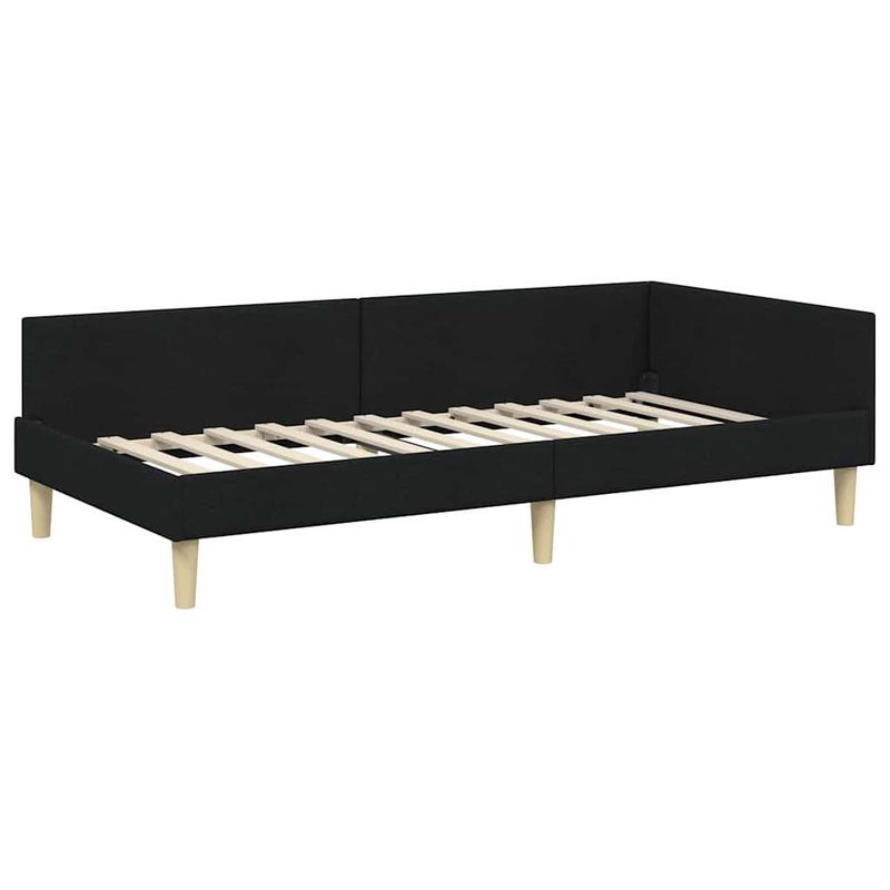 Casa si Gradina - Mobilier - Paturi si accesorii - Paturi - Cadru de pat coltar Altele cu headboard Negru 100 x 200 cm - Infinity.ro