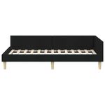Casa si Gradina - Mobilier - Paturi si accesorii - Paturi - Cadru de pat coltar Altele cu headboard Negru 100 x 200 cm - Infinity.ro