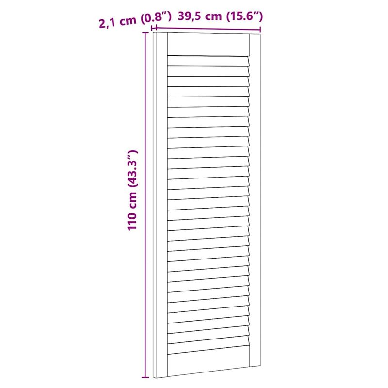 Casa si Gradina - Mobilier - Dulapuri si sifoniere - Dulapuri - Usa de Dulap Altele Maro 110 x 39.5 x 2.1 cm Lemn masiv de pin - Infinity.ro