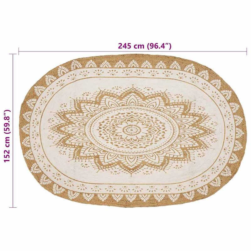 Casa si Gradina - Textile si covoare - Covoare - Covoare casa - Covor Maro 152 x 245 cm Iuta - Infinity.ro