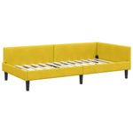 Casa si Gradina - Mobilier - Paturi si accesorii - Paturi - Cadru de pat coltar Galben 90 x 190 cm Catifea si lemn laminat - Infinity.ro