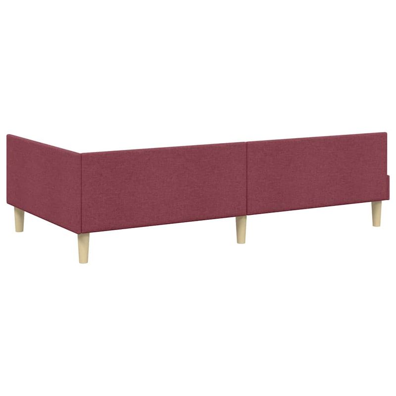 Casa si Gradina - Mobilier - Paturi si accesorii - Paturi - Cadru de pat coltar Altele cu headboard bordo 100 x 200 cm - Infinity.ro