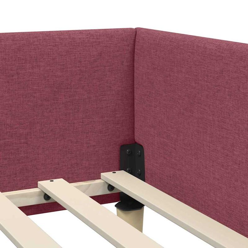 Casa si Gradina - Mobilier - Paturi si accesorii - Paturi - Cadru de pat coltar Altele cu headboard bordo 100 x 200 cm - Infinity.ro