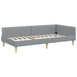 Casa si Gradina - Mobilier - Paturi si accesorii - Paturi - Cadru de pat coltar Altele cu headboard Gri deschis 80 x 200 cm - Infinity.ro