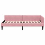 Casa si Gradina - Mobilier - Paturi si accesorii - Paturi - Cadru de pat coltar Roz 80 x 200 cm Catifea si lemn laminat - Infinity.ro