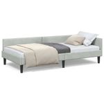 Casa si Gradina - Mobilier - Paturi si accesorii - Paturi - Cadru de pat coltar cu headboard Manual Gri deschis 80 x 200 cm - Infinity.ro