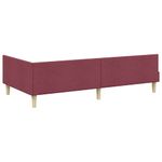 Casa si Gradina - Mobilier - Paturi si accesorii - Paturi - Cadru de pat coltar Altele cu headboard bordo 90 x 190 cm - Infinity.ro