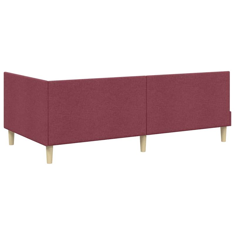 Casa si Gradina - Mobilier - Paturi si accesorii - Paturi - Cadru de pat coltar Altele cu headboard bordo 100 x 200 cm - Infinity.ro
