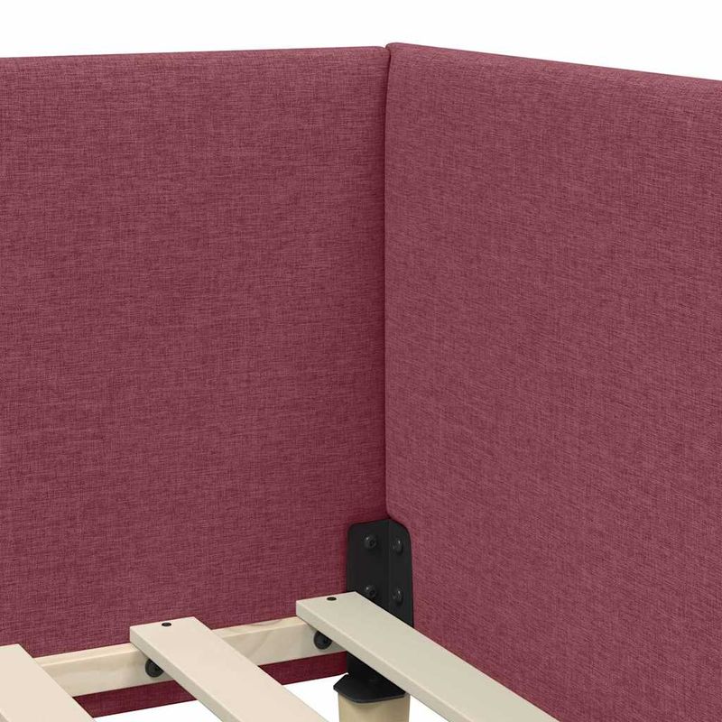 Casa si Gradina - Mobilier - Paturi si accesorii - Paturi - Cadru de pat coltar Altele cu headboard bordo 100 x 200 cm - Infinity.ro