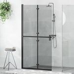 Casa si Gradina - Sanitare - Cazi si cabine de dus - Paravane si usi - Perete de dus Walk-in Negru si transparent inchis 100 x 190 cm - Infinity.ro