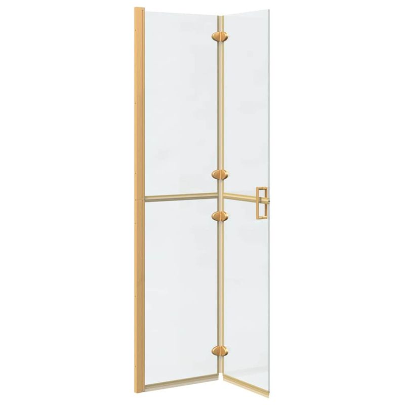 Casa si Gradina - Sanitare - Cazi si cabine de dus - Paravane si usi - Perete de dus Walk-in Altele auriu si transparent 90 x 190 cm - Infinity.ro