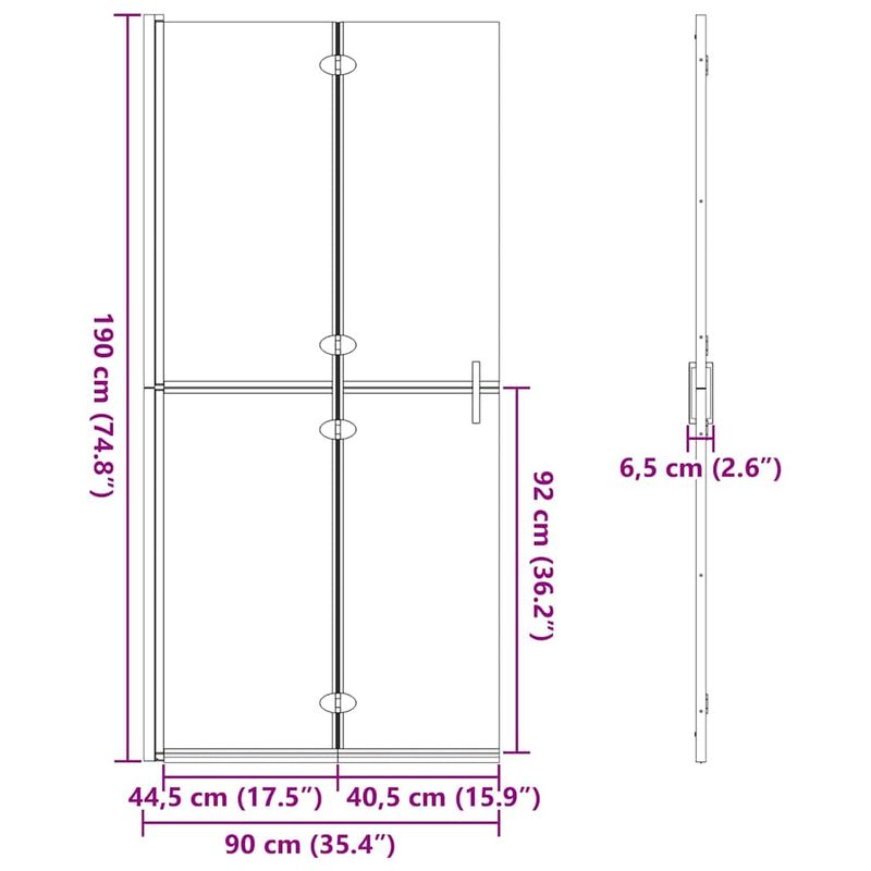 Casa si Gradina - Sanitare - Cazi si cabine de dus - Paravane si usi - Perete de dus Walk-in Altele auriu si transparent 90 x 190 cm - Infinity.ro