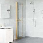 Casa si Gradina - Sanitare - Cazi si cabine de dus - Paravane si usi - Perete de dus Walk-in Altele auriu si transparent 100 x 190 cm - Infinity.ro