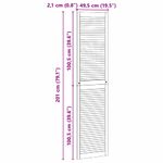 Casa si Gradina - Mobilier - Dulapuri si sifoniere - Dulapuri - Usi de cabinet 2 pcs Maro 201 x 49.5 x 2.1 cm Lemn masiv de pin - Infinity.ro