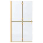 Casa si Gradina - Sanitare - Cazi si cabine de dus - Paravane si usi - Perete de dus Walk-in Altele auriu si transparent 100 x 190 cm - Infinity.ro