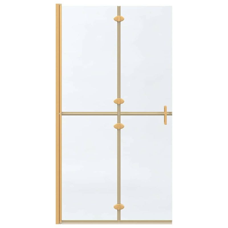 Casa si Gradina - Sanitare - Cazi si cabine de dus - Paravane si usi - Perete de dus Walk-in Altele auriu si transparent 100 x 190 cm - Infinity.ro
