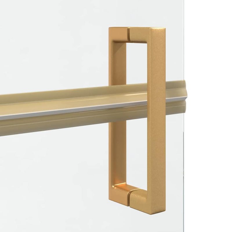 Casa si Gradina - Sanitare - Cazi si cabine de dus - Paravane si usi - Perete de dus Walk-in Altele auriu si transparent 100 x 190 cm - Infinity.ro