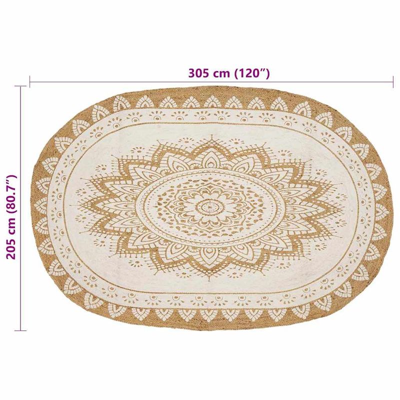 Casa si Gradina - Textile si covoare - Covoare - Covoare casa - Covor Maro 205 x 305 cm Iuta - Infinity.ro