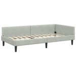 Casa si Gradina - Mobilier - Paturi si accesorii - Paturi - Cadru de pat coltar cu headboard Manual Gri deschis 90 x 190 cm - Infinity.ro