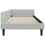 Casa si Gradina - Mobilier - Paturi si accesorii - Paturi - Cadru de pat coltar cu headboard Manual Gri deschis 90 x 190 cm - Infinity.ro