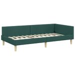 Casa si Gradina - Mobilier - Paturi si accesorii - Paturi - Cadru de pat coltar Altele Manual Verde inchis 90 x 190 cm - Infinity.ro
