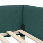 Casa si Gradina - Mobilier - Paturi si accesorii - Paturi - Cadru de pat coltar Altele Manual Verde inchis 90 x 190 cm - Infinity.ro