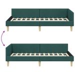 Casa si Gradina - Mobilier - Paturi si accesorii - Paturi - Cadru de pat coltar Altele Manual Verde inchis 90 x 190 cm - Infinity.ro