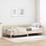 Casa si Gradina - Mobilier - Paturi si accesorii - Paturi - Cadru de pat coltar Altele cu headboard Manual Crem 90 x 200 cm - Infinity.ro