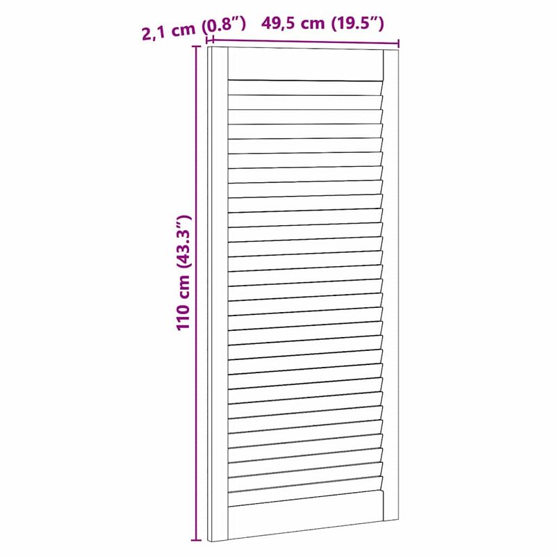 Casa si Gradina - Mobilier - Dulapuri si sifoniere - Dulapuri - Usi de cabinet 2 pcs Maro 110 x 49.5 x 2.1 cm Lemn masiv de pin - Infinity.ro
