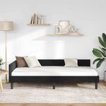 Casa si Gradina - Mobilier - Paturi si accesorii - Paturi - Cadru de pat coltar Negru 100 x 200 cm Catifea si lemn laminat - Infinity.ro