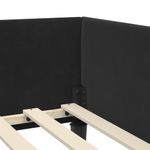 Casa si Gradina - Mobilier - Paturi si accesorii - Paturi - Cadru de pat coltar Negru 100 x 200 cm Catifea si lemn laminat - Infinity.ro