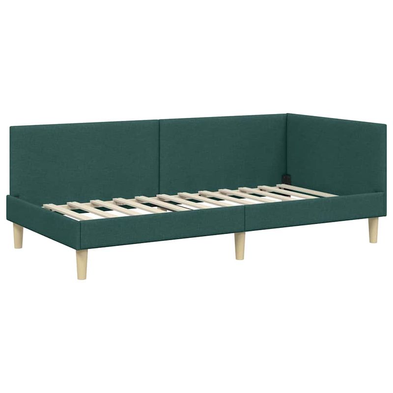 Casa si Gradina - Mobilier - Paturi si accesorii - Paturi - Cadru de pat coltar Altele Manual Verde inchis 80 x 200 cm - Infinity.ro