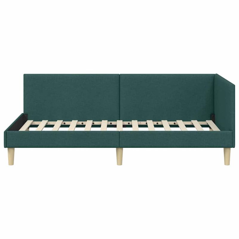 Casa si Gradina - Mobilier - Paturi si accesorii - Paturi - Cadru de pat coltar Altele Manual Verde inchis 80 x 200 cm - Infinity.ro