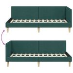 Casa si Gradina - Mobilier - Paturi si accesorii - Paturi - Cadru de pat coltar Altele Manual Verde inchis 80 x 200 cm - Infinity.ro