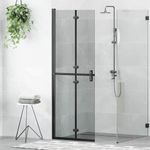 Casa si Gradina - Sanitare - Cazi si cabine de dus - Paravane si usi - Perete de dus Walk-in Negru si transparent inchis 70 x 190 cm - Infinity.ro