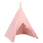 Jucarii, Copii si Bebe - Jucarii si jocuri - Jucarii de exterior - Spatii de joaca si accesorii - Cort de copii teepee cu geanta, roz, 120x120x150 cm, piersica - Infinity.ro