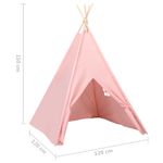 Jucarii, Copii si Bebe - Jucarii si jocuri - Jucarii de exterior - Spatii de joaca si accesorii - Cort de copii teepee cu geanta, roz, 120x120x150 cm, piersica - Infinity.ro