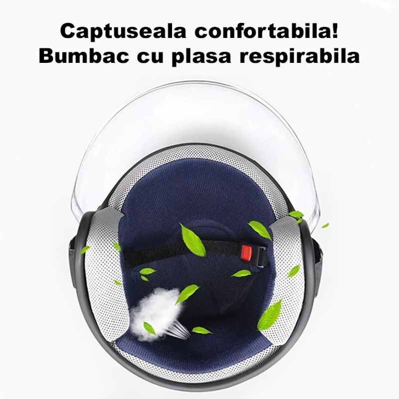 Auto si Moto - Moto - Echipamente protectie moto - Casti moto - Casca moto/scuter unisex, cu vizor, marime universala 56-62cm, FIXATO, rosie - Infinity.ro