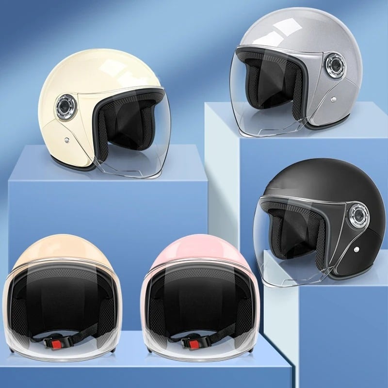 Auto si Moto - Moto - Echipamente protectie moto - Casti moto - Casca moto/scuter unisex, cu vizor, marime universala 56-62cm, neagra, FIXATO - Infinity.ro