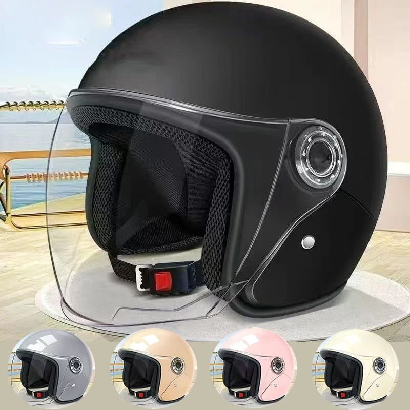 Auto si Moto - Moto - Echipamente protectie moto - Casti moto - Casca moto/scuter unisex, cu vizor, marime universala 56-62cm, neagra, FIXATO - Infinity.ro