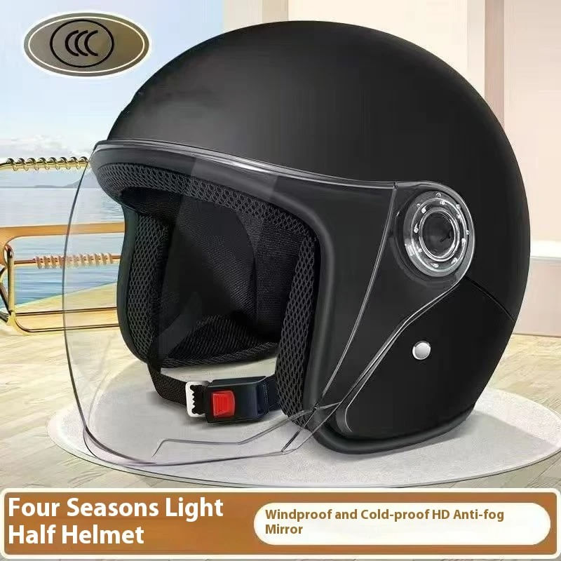 Auto si Moto - Moto - Echipamente protectie moto - Casti moto - Casca moto/scuter unisex, cu vizor, marime universala 56-62cm, neagra, FIXATO - Infinity.ro