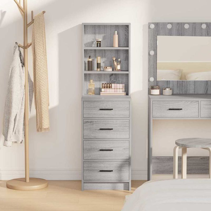 Casa si Gradina - Mobilier - Comode si corpuri - Comode - Bufet cu sertar sonoma gri 40 x 41 x 135 cm Lemn compozit - Infinity.ro