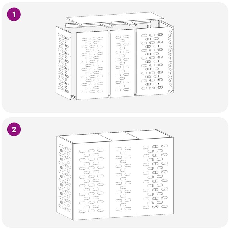 Casa si Gradina - Termice - Calorifere si accesorii - Accesorii calorifere - Husa pentru aer conditionat Alb 110 x 50 x 80 cm Otel - Infinity.ro