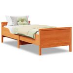 Casa si Gradina - Mobilier - Paturi si accesorii - Paturi - Cadru de pat extensibil pentru copii Other Maro ceruit - Infinity.ro