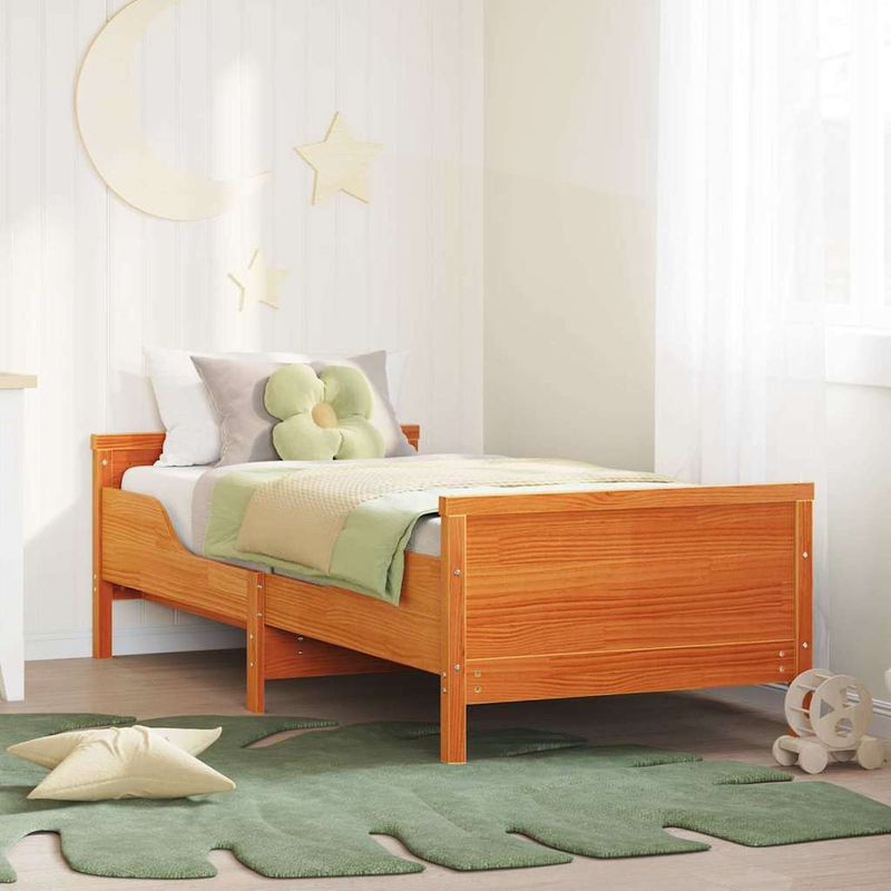 Casa si Gradina - Mobilier - Paturi si accesorii - Paturi - Cadru de pat extensibil pentru copii Other Maro ceruit - Infinity.ro