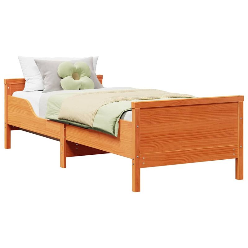 Casa si Gradina - Mobilier - Paturi si accesorii - Paturi - Cadru de pat extensibil pentru copii Other Maro ceruit - Infinity.ro